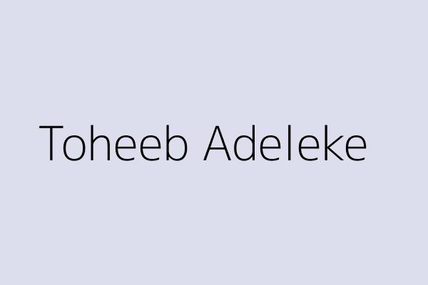 Toheeb Adeleke